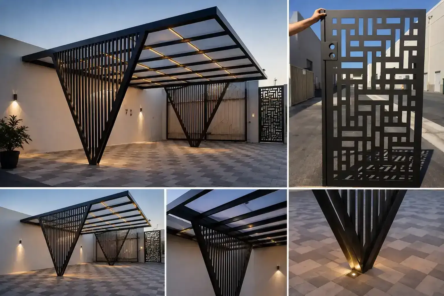 Private villa pergola outdoor installation